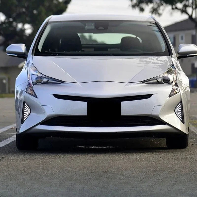 Car LED Daytime Running Lights Dynamic Yellow Turn Signals Front Fog Lamp Modified 12V Daylights For Toyota Prius 2016-2018 — view 3
