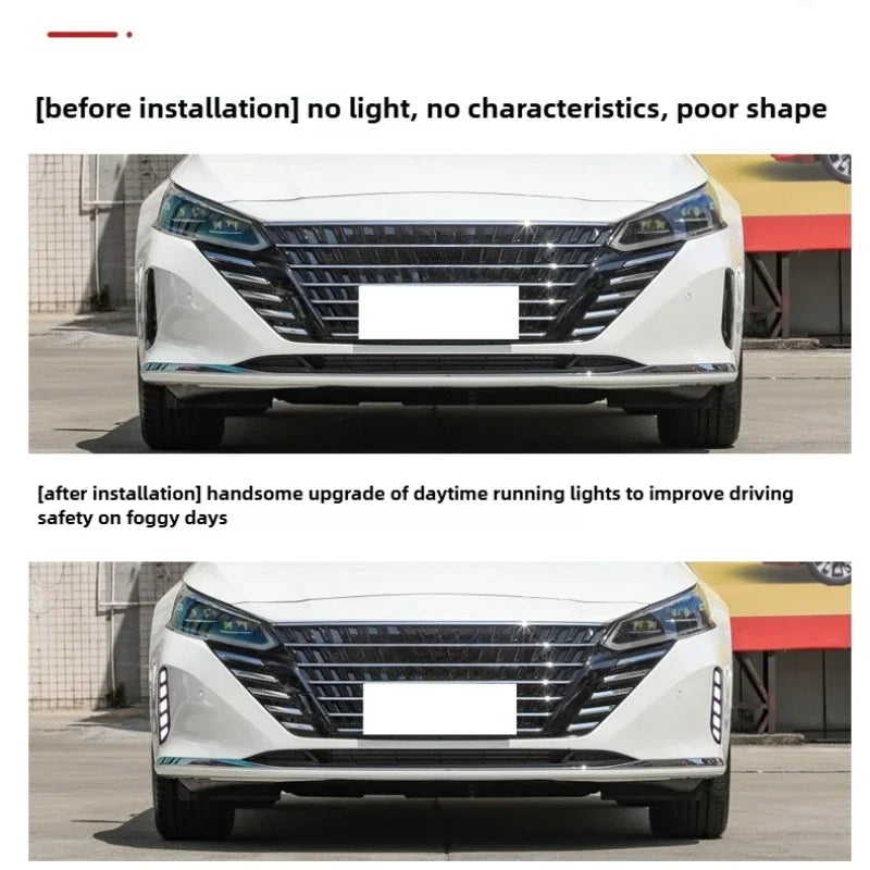 Car Led Daytime Running Lights for Nissan Teana 2022 2023 with Dynamic Turn Signal DRL Front Bumper Fog Lamp Modified Daylight — view 6
