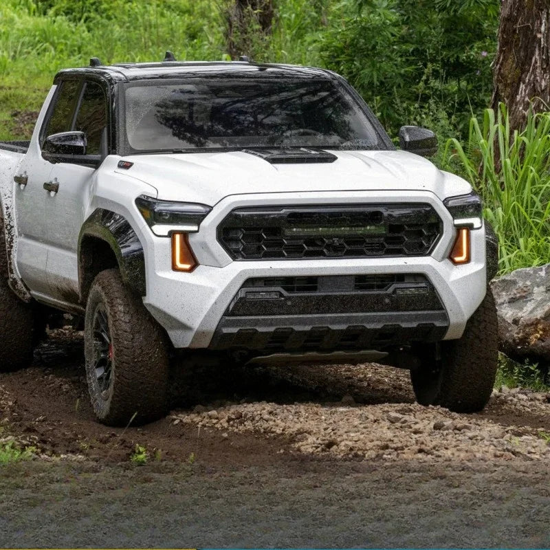 Car Led Daytime Running Lights Yellow Streamer Steering Front Fog Lights Modified 12V Daylights For Toyota Tacoma 2024-2026 — view 4