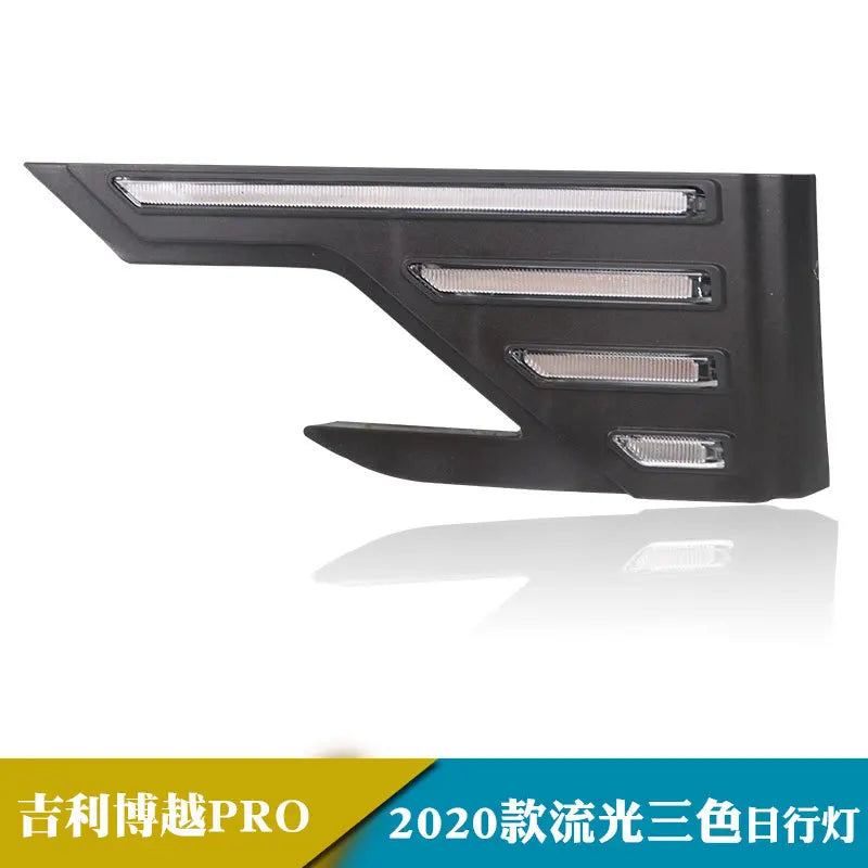 Car LED DRL Daytime Running Light for Geely Atlas PRO Proton X50 2019 2020 2021 with Yellow Turn Signal Light Fog Lamp Cover — view 5