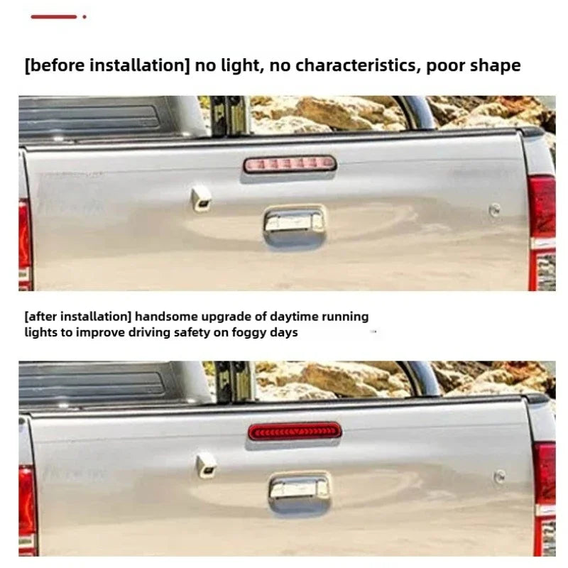 Car LED High Brake Light DRL Dynamic Turn Signal Modification Rear Tailgate Lamp Reflector For Toyota Hilux Vigo 2005-2014 — view 2