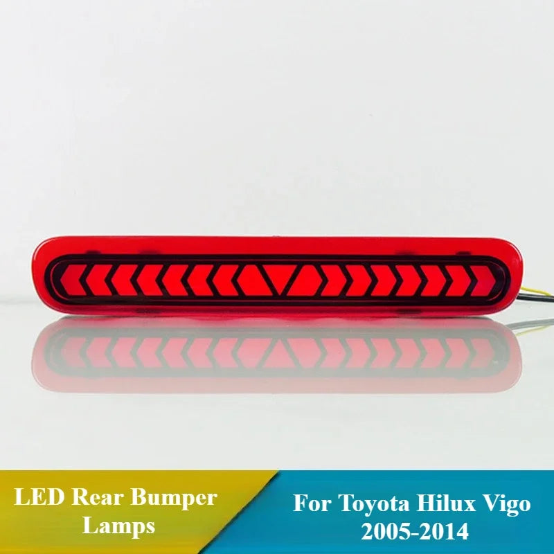 Car LED High Brake Light DRL Dynamic Turn Signal Modification Rear Tailgate Lamp Reflector For Toyota Hilux Vigo 2005-2014 — view 5