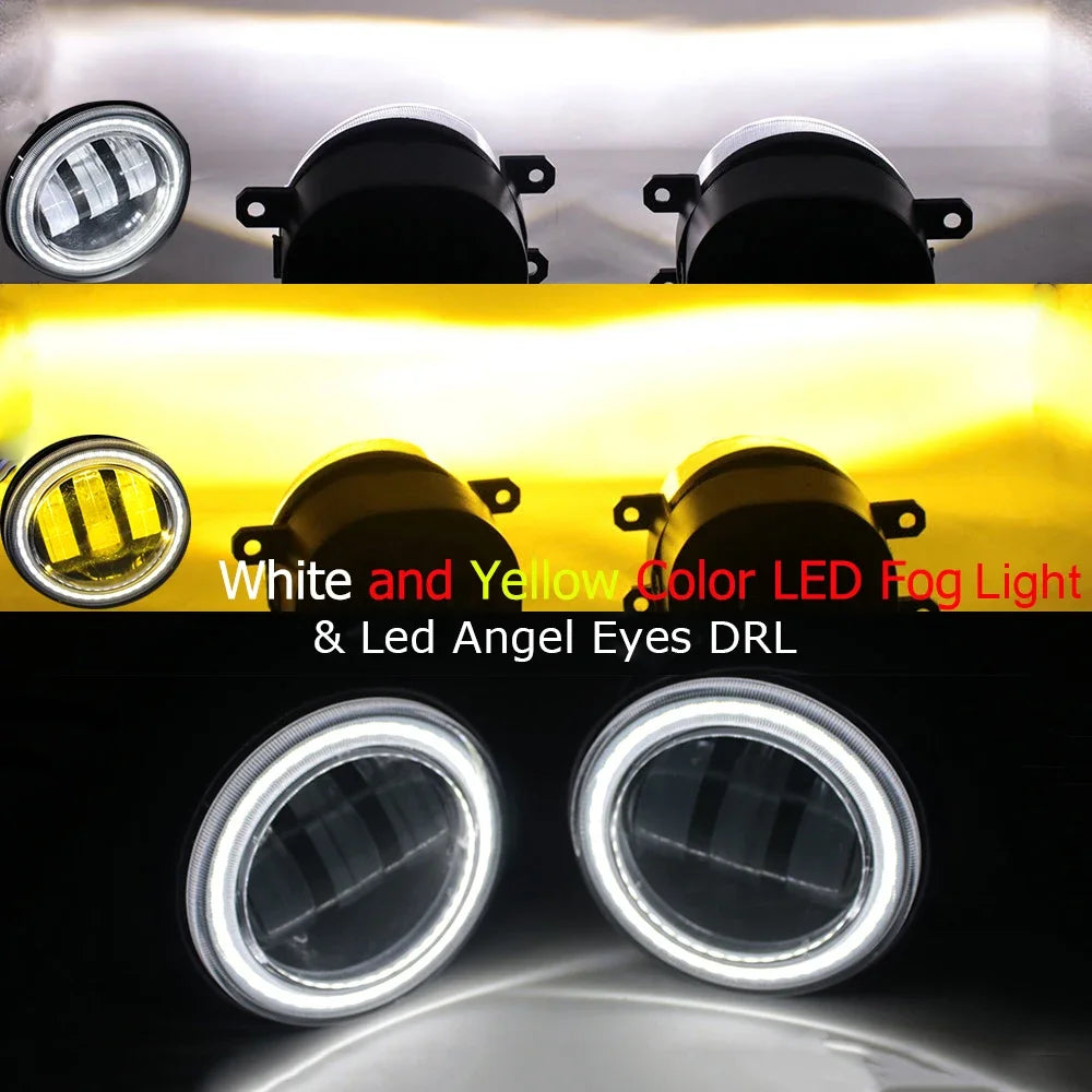 Car Led PTF Fog Lights Assembly for Nissan Pulsar SSS NB17 Tiida C12 2013 2014 2015 2016 Angel Eyes Front Bumper DRL Accessories — view 6