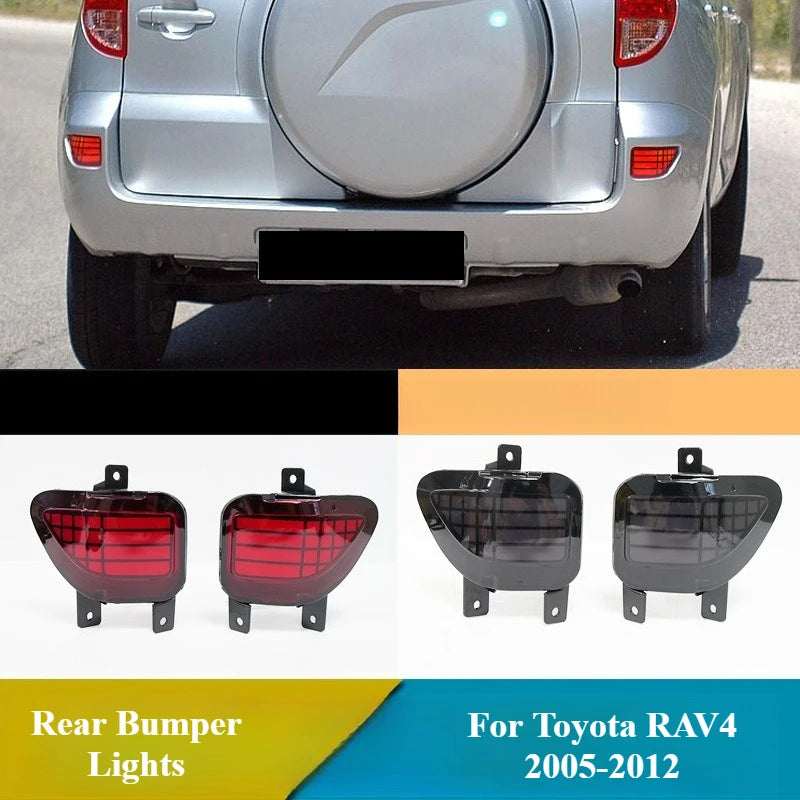 Car Led Rear Bumper Light Reflector Driving Brake Lights DRL Dynamic Turn Signals For Toyota RAV4 2005-2012 Imported Version — view 2