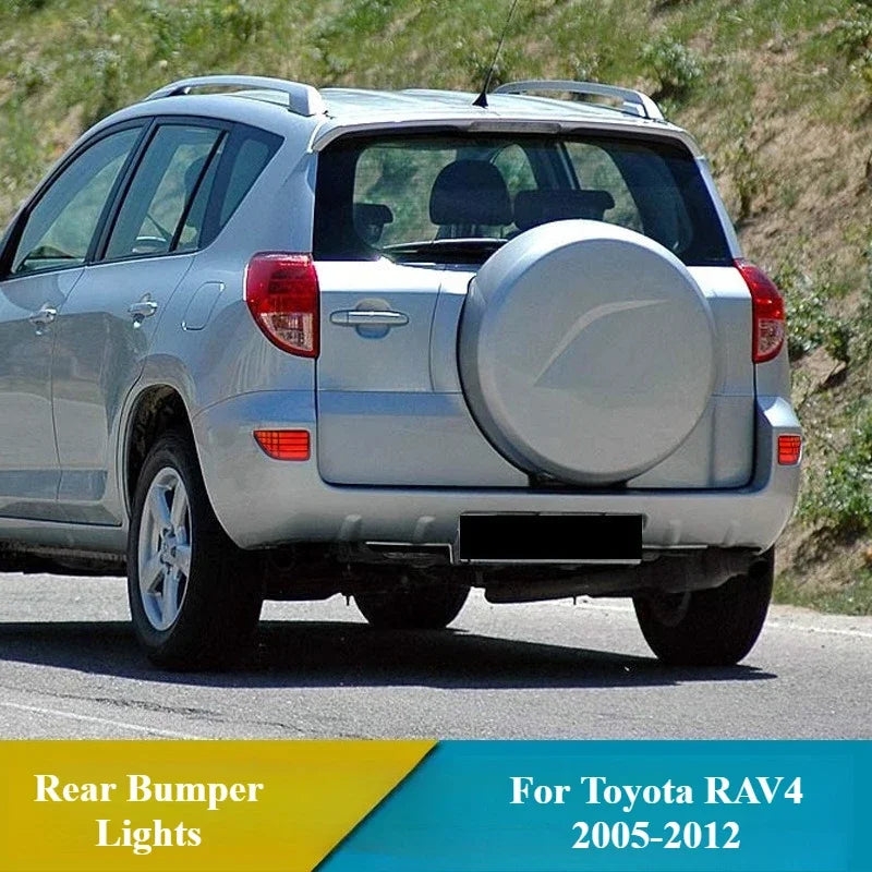 Car Led Rear Bumper Light Reflector Driving Brake Lights DRL Dynamic Turn Signals For Toyota RAV4 2005-2012 Imported Version — view 4