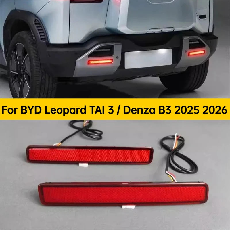 Car LED Rear Bumper Light Reflector Modification Brake Light Navigation Lights For BYD Leopard TAI 3 / Denza B3‌ 2025 2026 — view 1