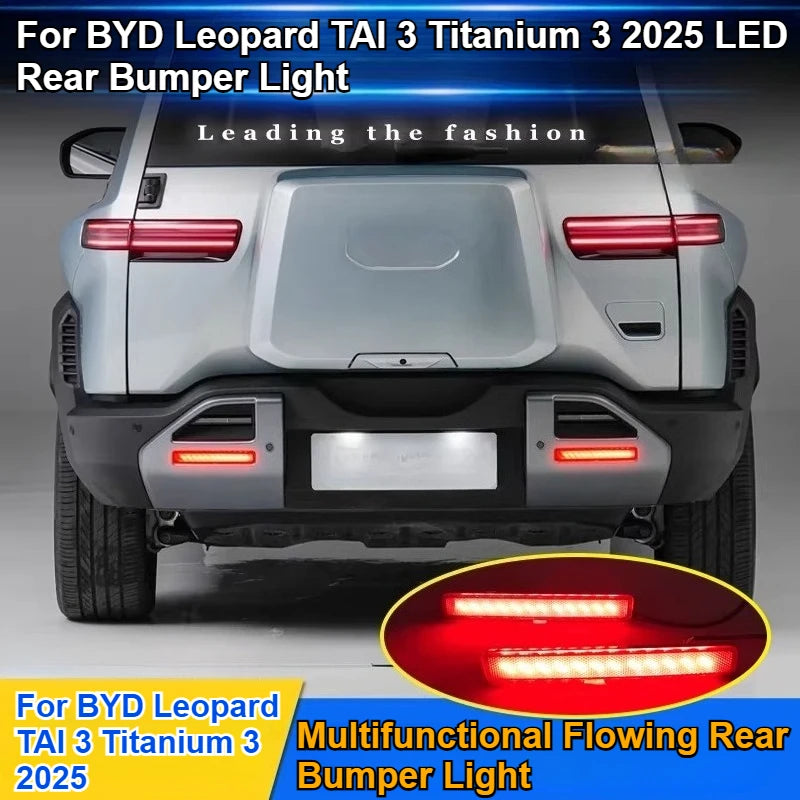 Car LED Rear Bumper Light Reflector Modification Brake Light Navigation Lights For BYD Leopard TAI 3 / Denza B3‌ 2025 2026 — view 3
