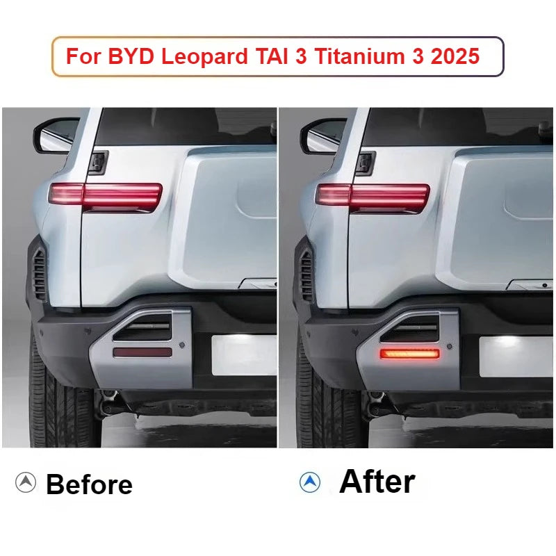 Car LED Rear Bumper Light Reflector Modification Brake Light Navigation Lights For BYD Leopard TAI 3 / Denza B3‌ 2025 2026 — view 4