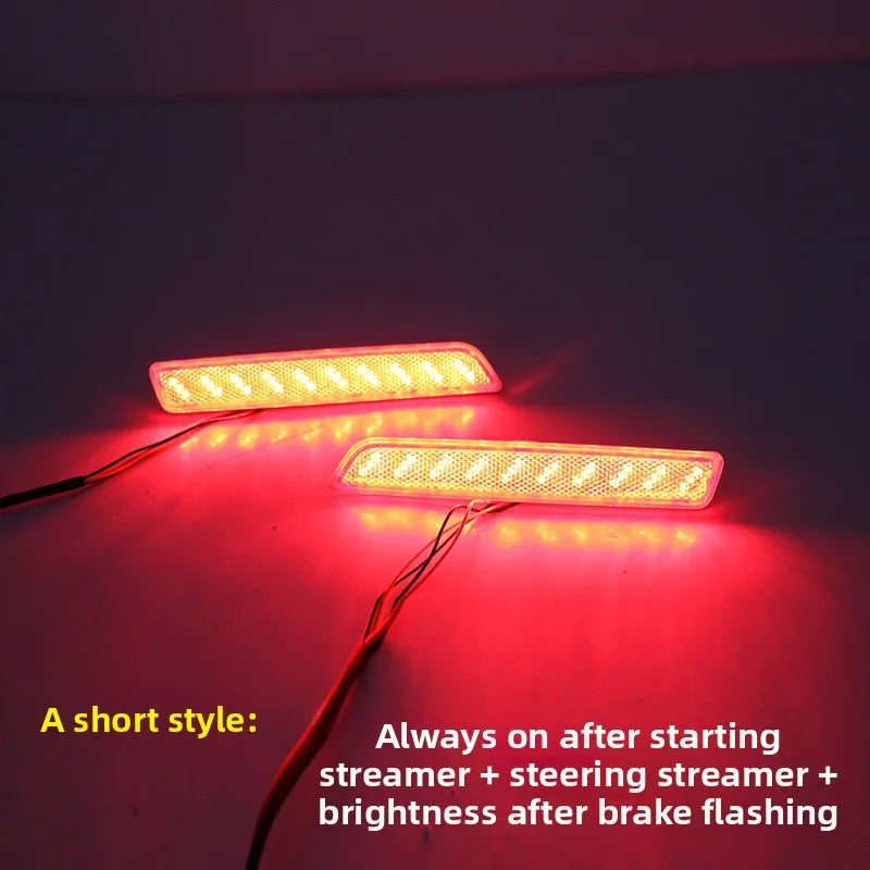 Car Led Rear Bumper Reflector Light DRL Dynamic Turn Signal Driving Brake Lights Warning Lamp For GWM Poer 2022 2023 2024 — view 3