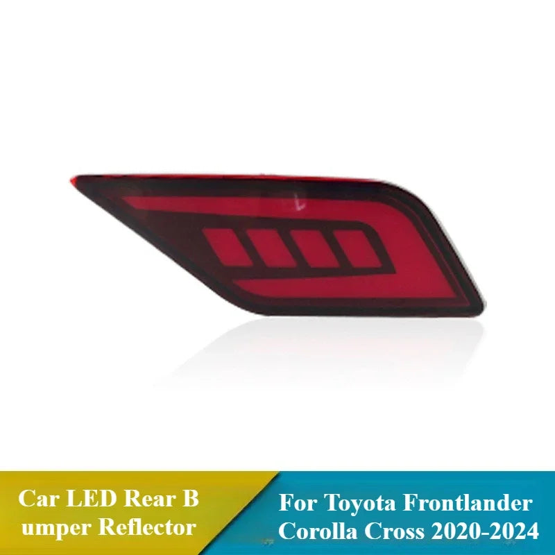 Car LED Rear Bumper Reflector Light Dynamic Turn Signal Driving Brake Lamp For Toyota Corolla Cross / Frontlander 2020-2024 — view 6
