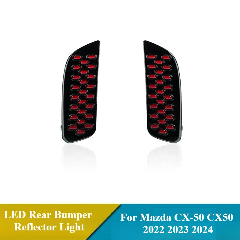 Car LED Rear Bumper Reflector Light For Mazda CX-50 CX50 2022 2023 2024 12V DRL Fog Lamp Brake Light with Dynamic Turn Signal — view 5
