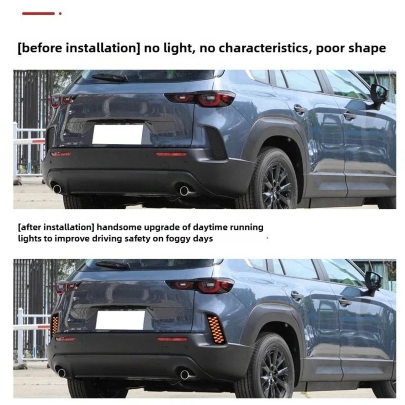 Car LED Rear Bumper Reflector Light For Mazda CX-50 CX50 2022 2023 2024 12V DRL Fog Lamp Brake Light with Dynamic Turn Signal — view 6
