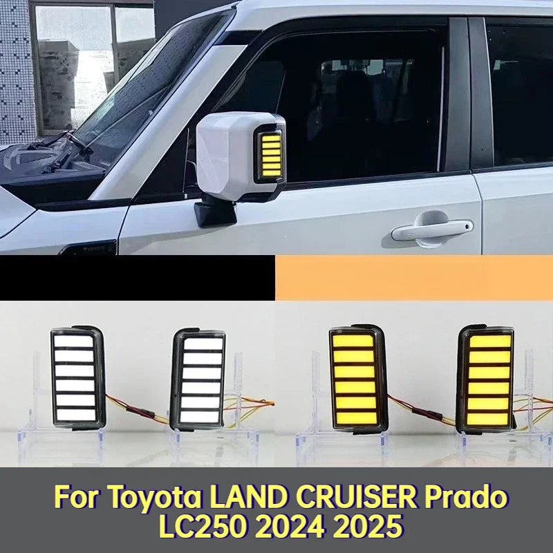 Car Led Rearview Mirror Lights For Toyota LAND CRUISER Prado LC250 2024 2025 DRL Side Mirror Turn Signal Blinker Braking Lights — view 1