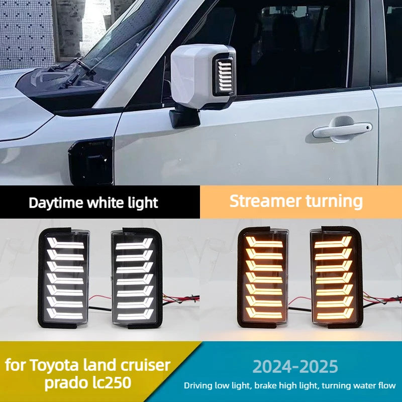 Car Led Rearview Mirror Lights For Toyota LAND CRUISER Prado LC250 2024 2025 DRL Side Mirror Turn Signal Blinker Braking Lights — view 1