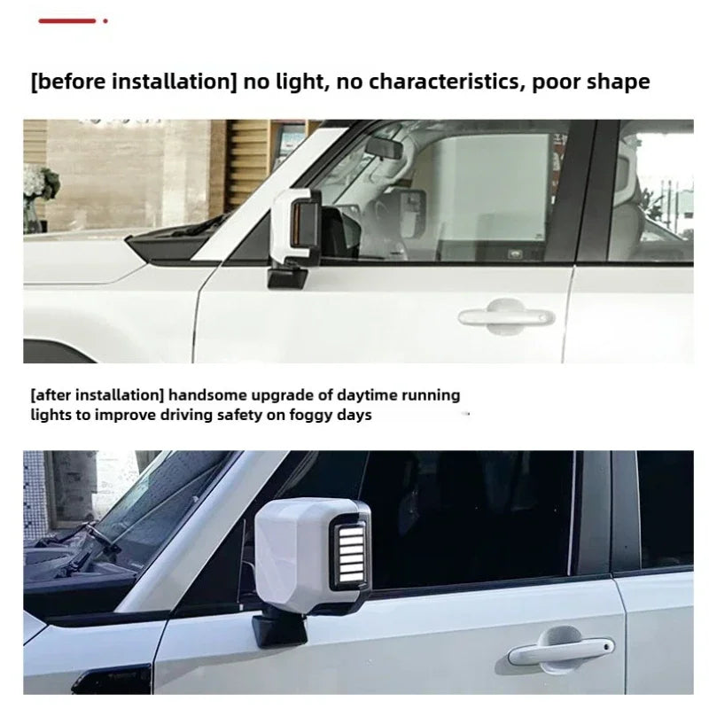 Car Led Rearview Mirror Lights For Toyota LAND CRUISER Prado LC250 2024 2025 DRL Side Mirror Turn Signal Blinker Braking Lights — view 6