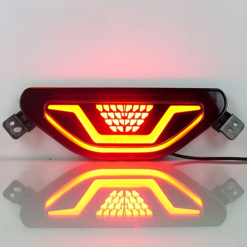 Car Rear Bumper Light Reflector Dynamic Signal Light LED Fog Lamp Modified Driving Brake Lights For Chevrolet Monza 2019-2024 — view 3