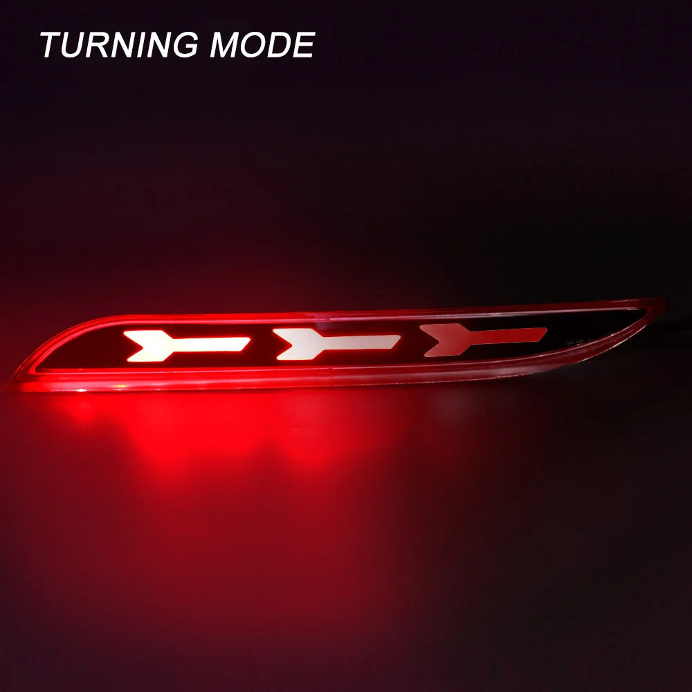 Car Rear Bumper Light Reflector Rear Surround Light Aircraft Pattern Turn Signal Driving Brake Lamp For Ford Mustang 2015-2018 — view 3