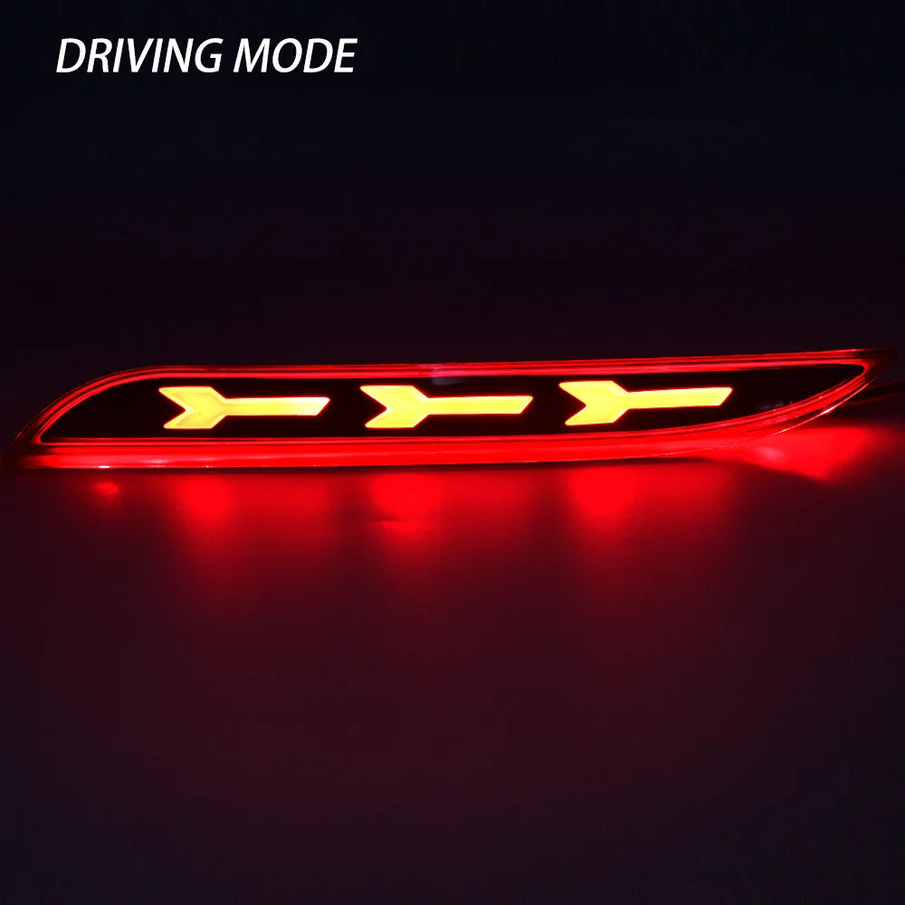 Car Rear Bumper Light Reflector Rear Surround Light Aircraft Pattern Turn Signal Driving Brake Lamp For Ford Mustang 2015-2018 — view 4