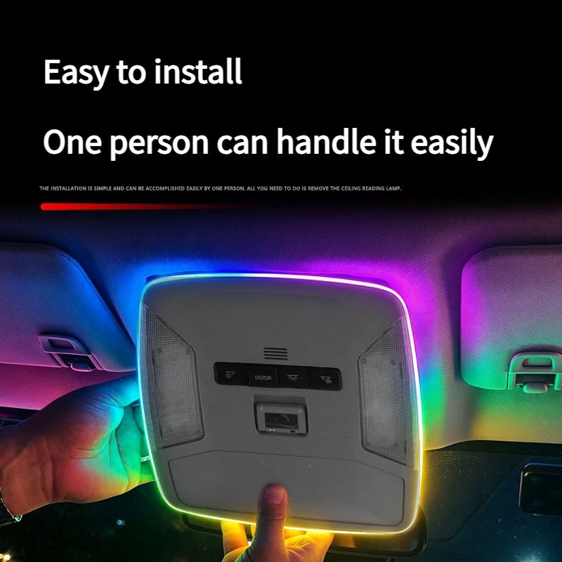 Car Roof Surround Chromatic Ambient Light App Control Interior Atmosphere Decorative Lamp Accessories For Toyota RAV4 2020-2025 — view 4