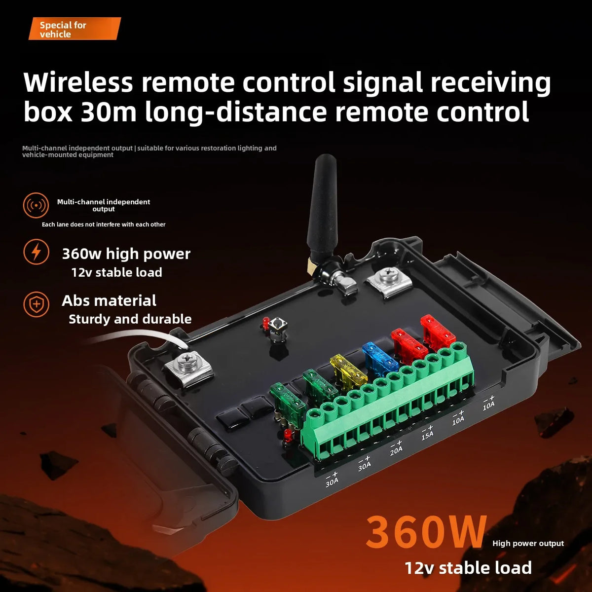 Car Six-Way Wireless Switch Modified LED Spotlight Center Console 6Way Wireless Aircraft Lever Switch For GWM Tank 400 2023-2026 — view 2