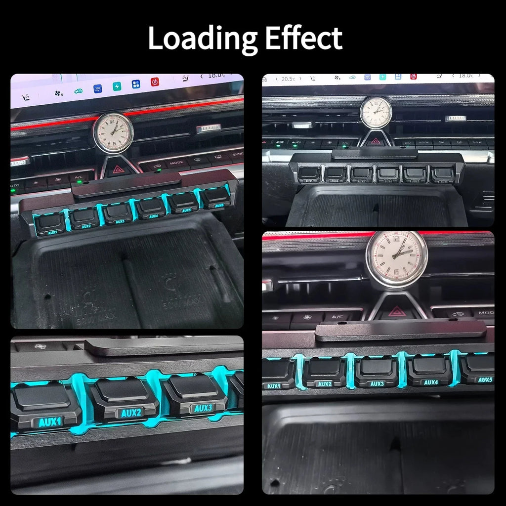 Car Six-Way Wireless Switch Modified LED Spotlight Center Console 6Way Wireless Aircraft Lever Switch For GWM Tank 400 2023-2026 — view 4