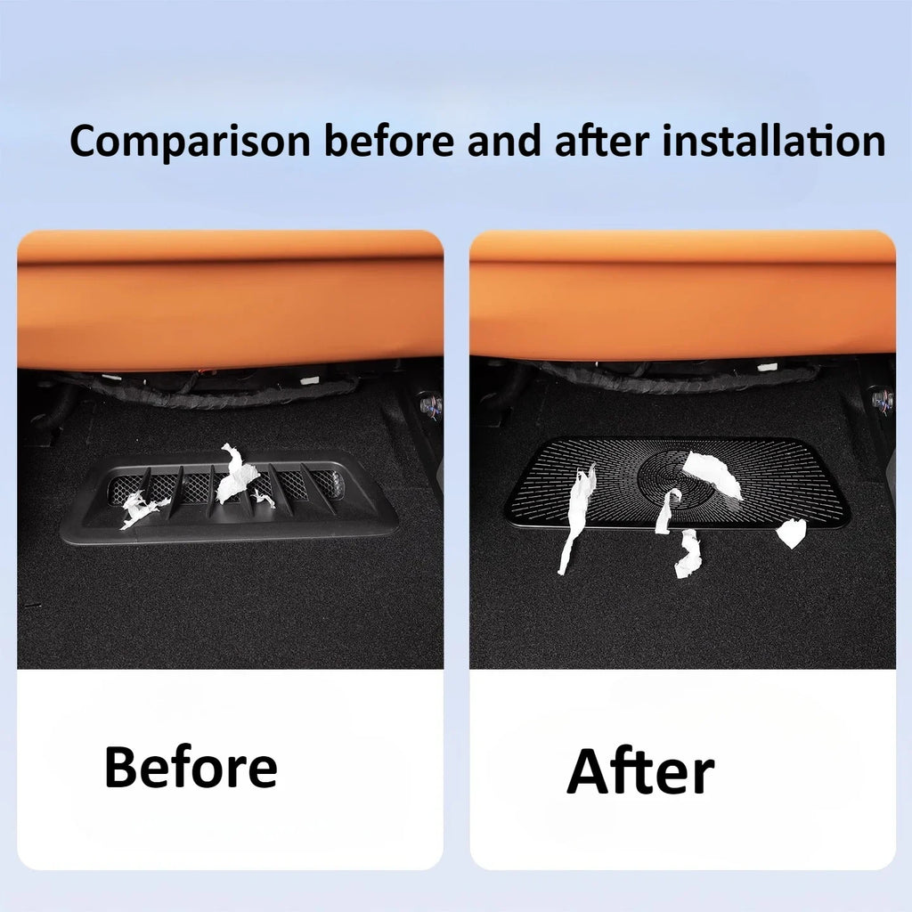 Car Stainless Steel Seat Under Air Vent Protection Cover Dustproof And Clogging Prevention Net Accessories For AITO 8 M8 2025 — view 3