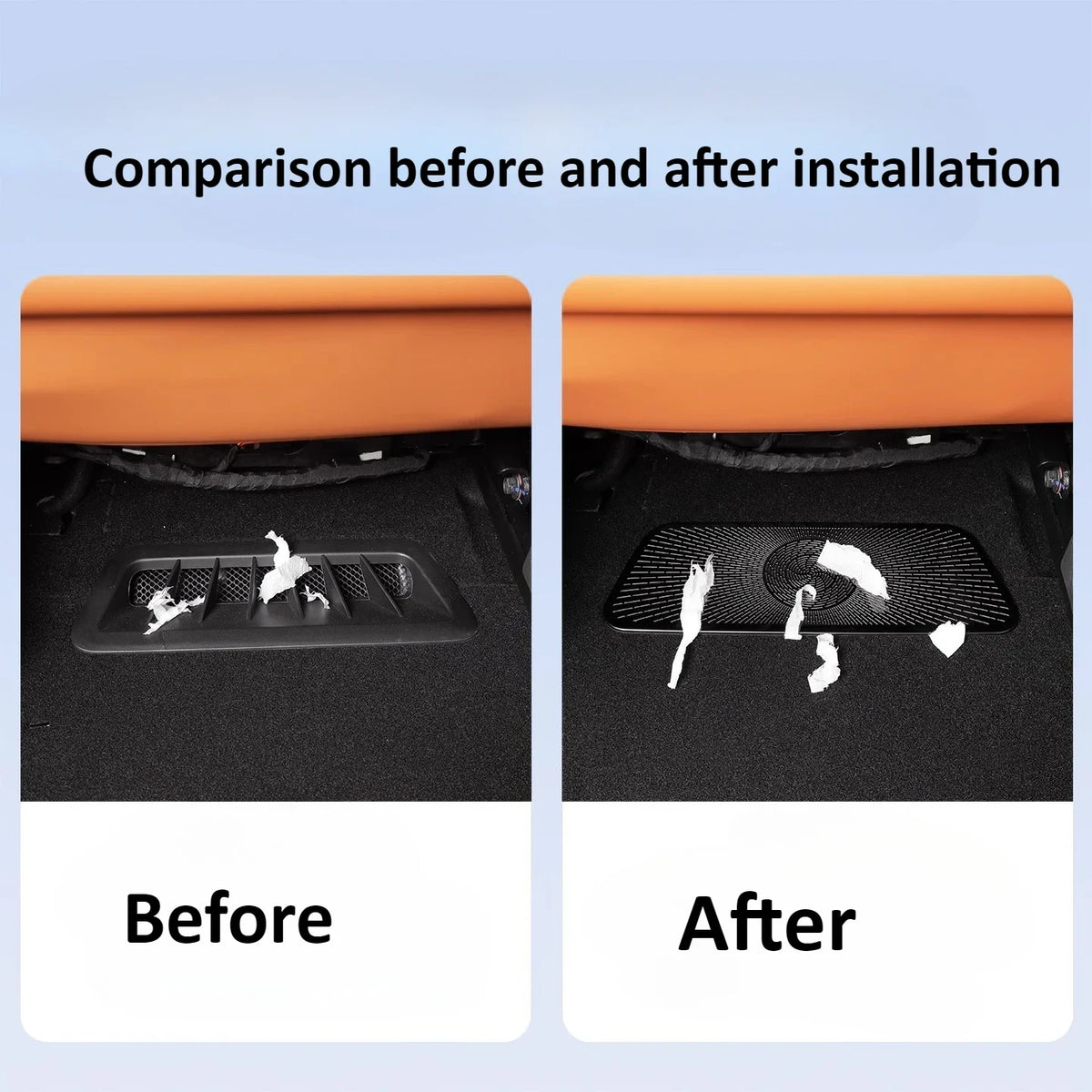 Car Stainless Steel Seat Under Air Vent Protection Cover Dustproof And Clogging Prevention Net Accessories For AITO 8 M8 2025 — view 3