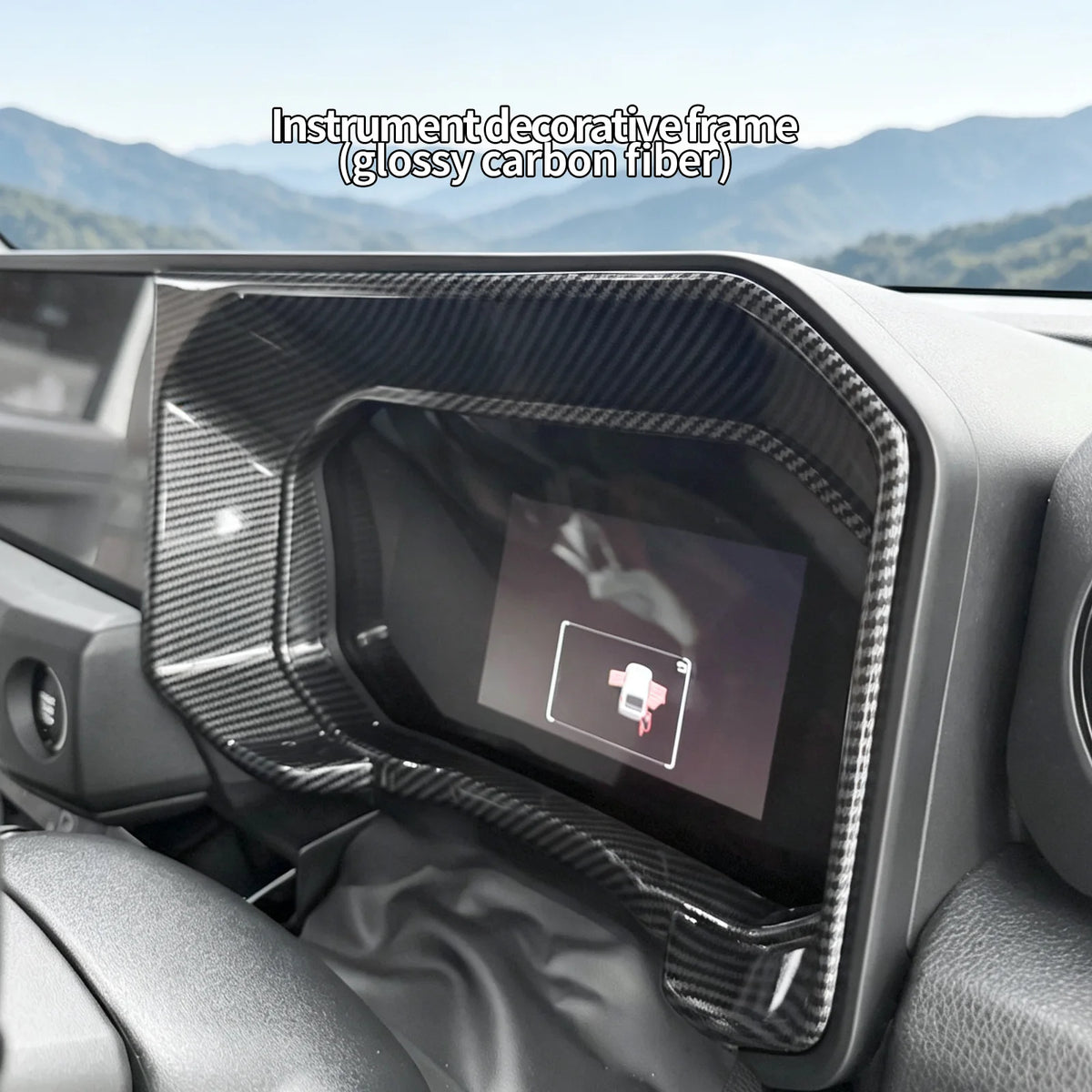 Car Steering Wheel Rear Dashboard Screen Decorative Frame Instrument Panel Trim Cover Accessory For Toyota Land Cruiser FJ 2026 — view 4