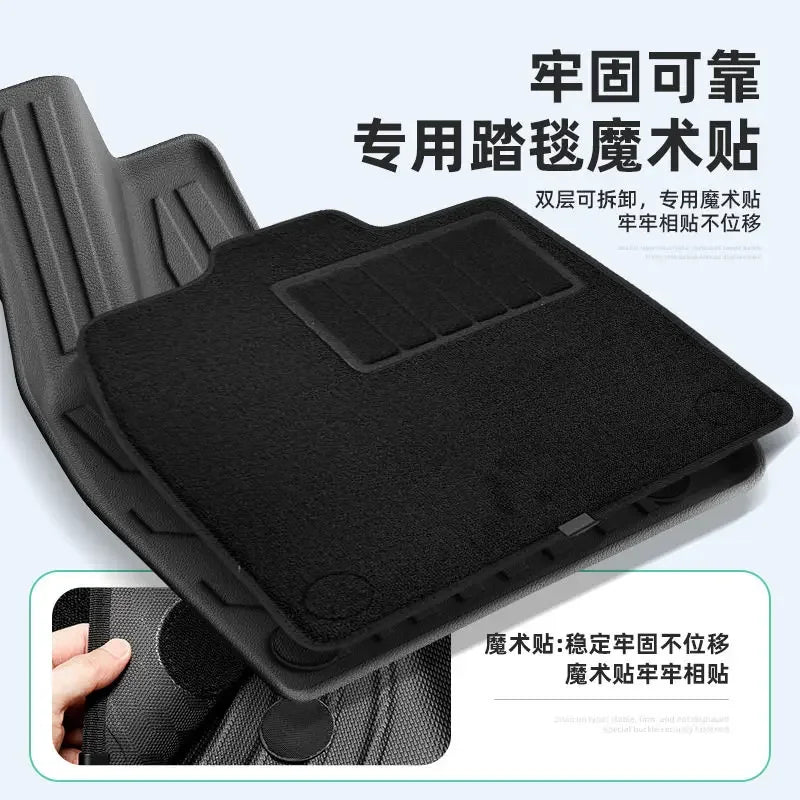 Car TPE Foot Pad Double-layer Fully Enclosed Foot Carpets Protective Pad Floor Mats Accessories for Changan Deepal S05 2024-2026 — view 2