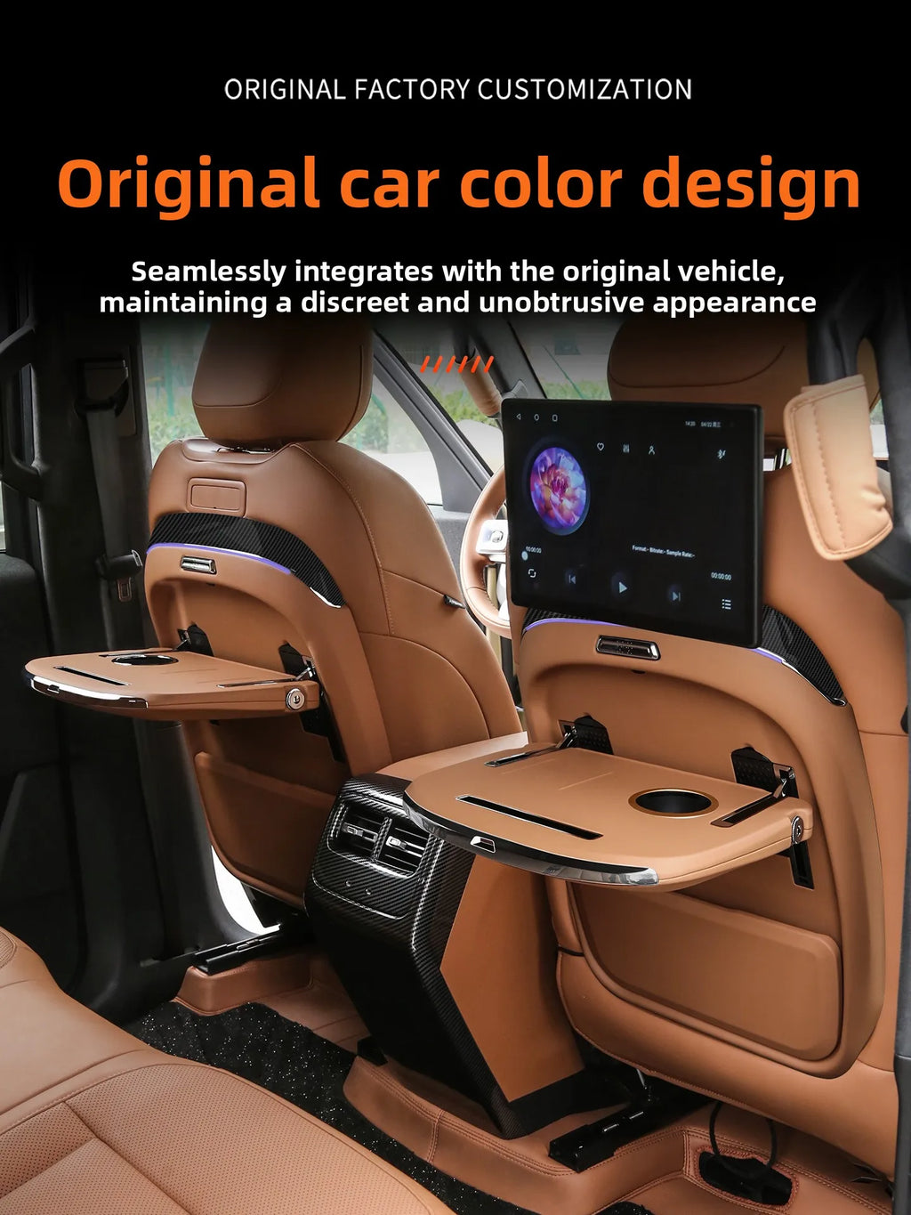 Car Tray Table For Chery ICAR V27 2026 Multifunction Seat Back Small Table Wireless Charging&Ambient Light Foldable Table Board — view 3
