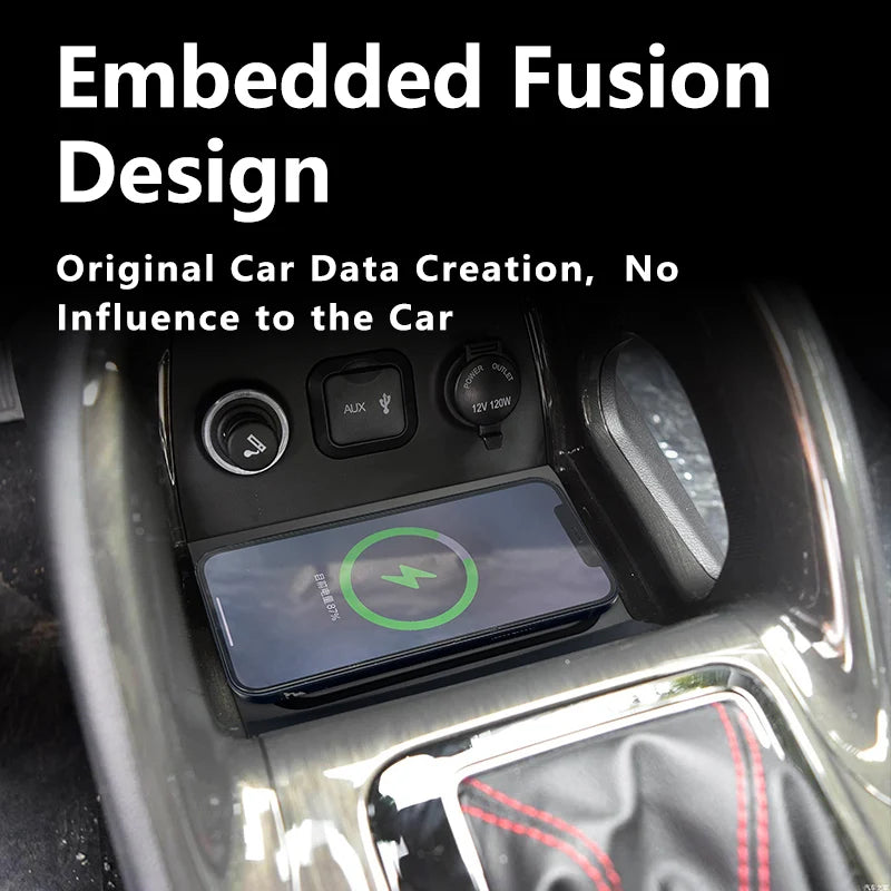 Car Wireless Charger for 2014-2020 Changan CS75 Center Console Wireless Onboard Fast Charging Pad Phone Holder Accessories — view 4