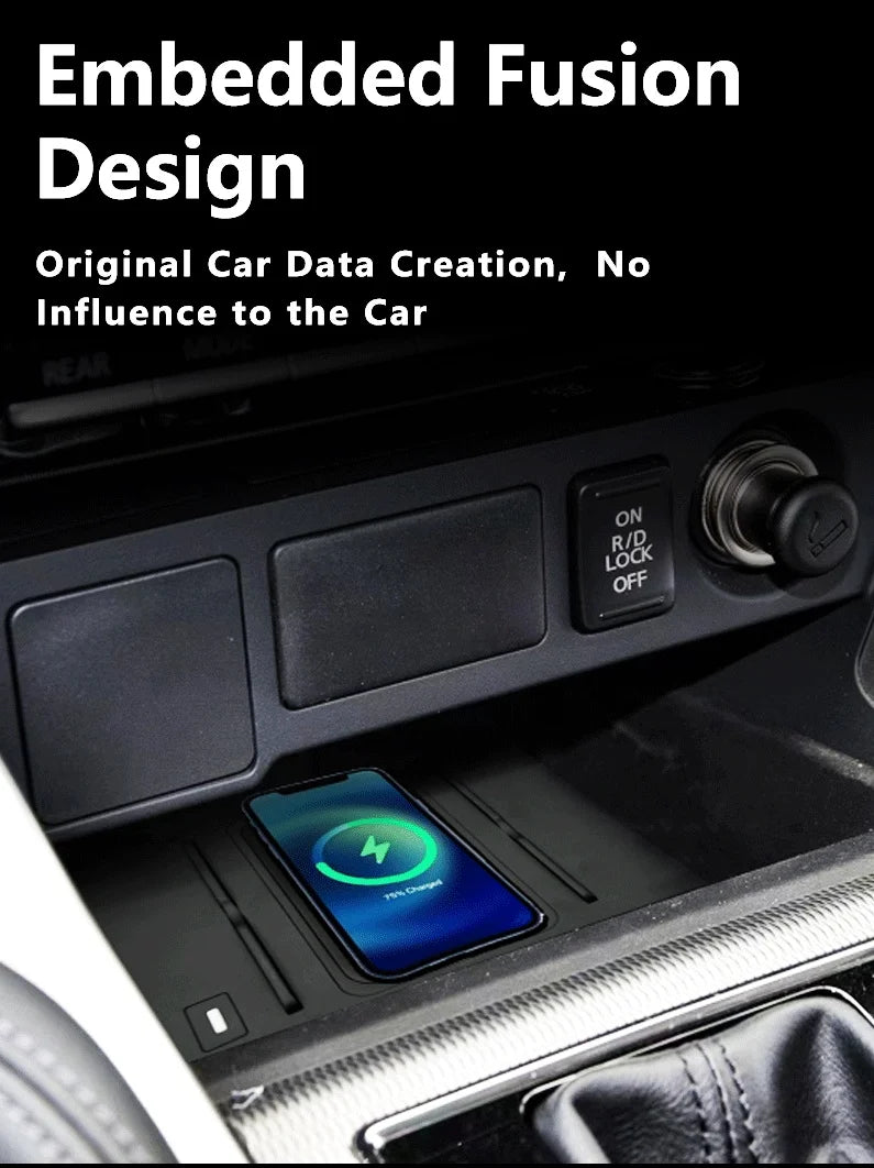 Car Wireless Charger Mobile Phone Holder Intelligent System Fast Charging Pad For Mitsubishi Pajero Sport / Jinchang 3 2020-2022 — view 3