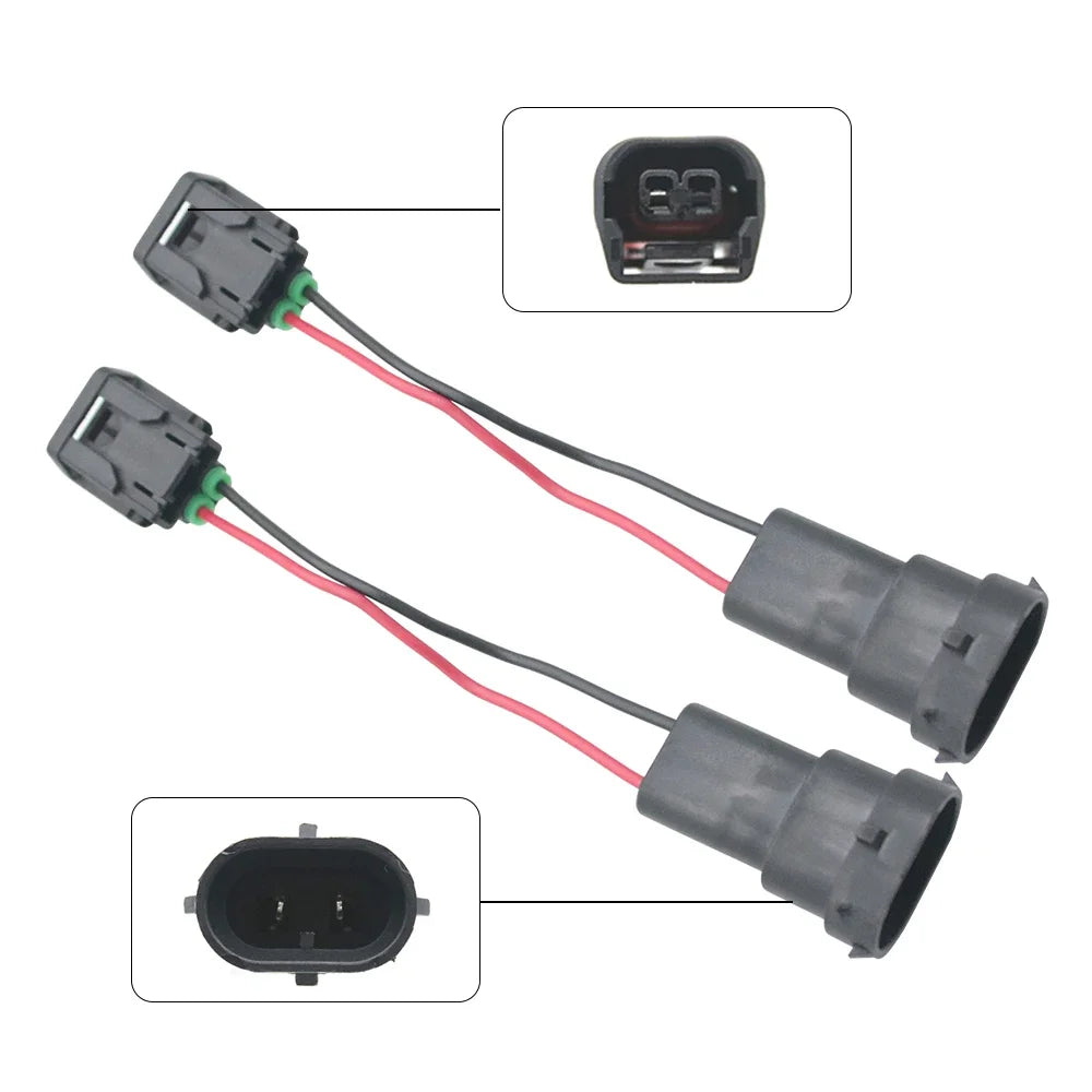 Custom Fog Lights Adapter Harness Wire for Honda New Led Fog Lamp Interface Female to H11 H8 Bulb Socket Male Halogen Upgrade — view 1