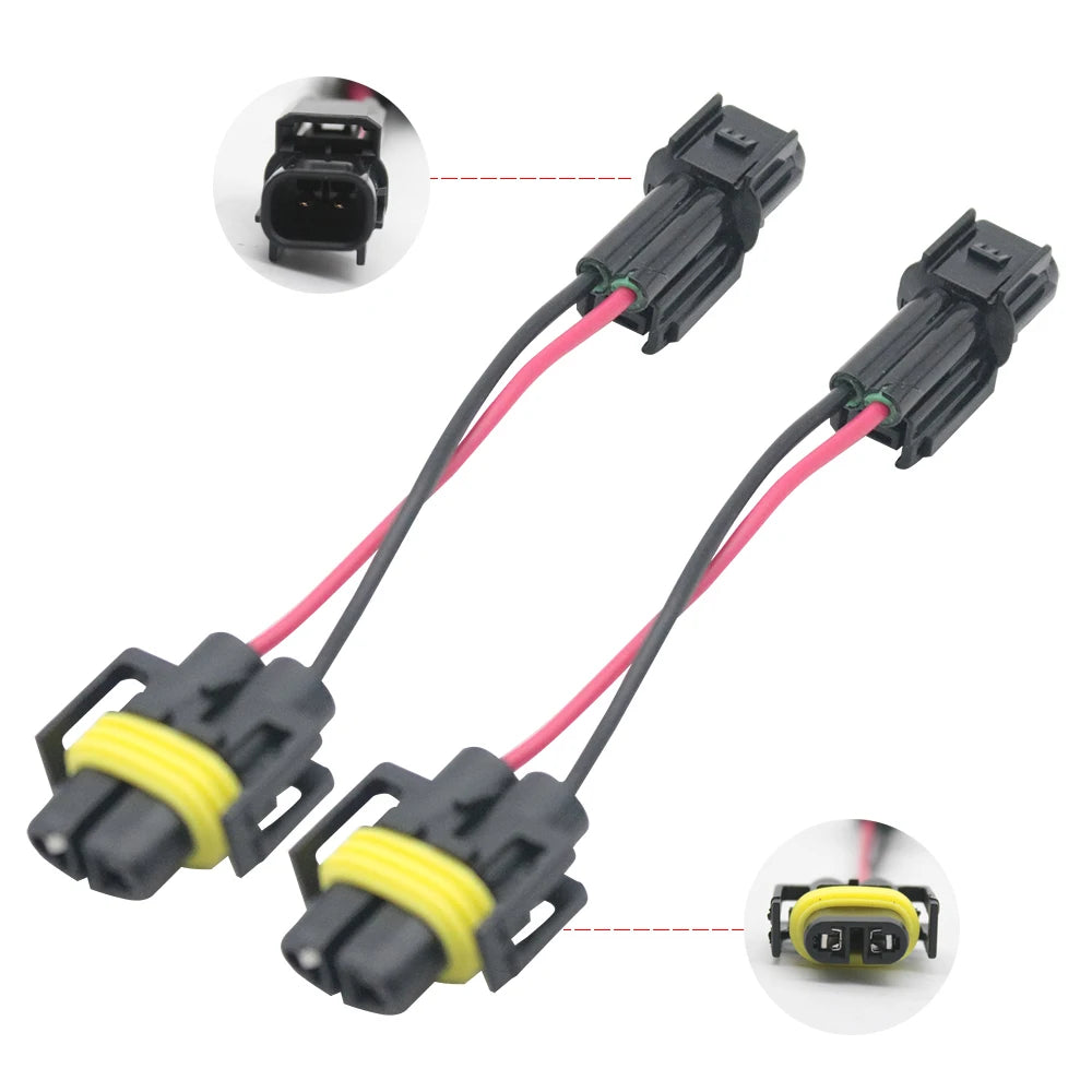 Custom H8/H11 Wire for Honda Civic FK7 FK8 Ridgeline Passport Pilot 2019 Fog Lamp Halogen to LED Conversion Wire Interface Kit — view 2