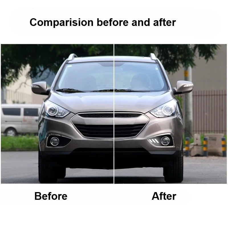 DRL For Hyundai IX35 2010 2011 2012 Car Led Daytime Running Light Front Fog Lamp Modification Dynamic Turn Signal Accessories — view 4