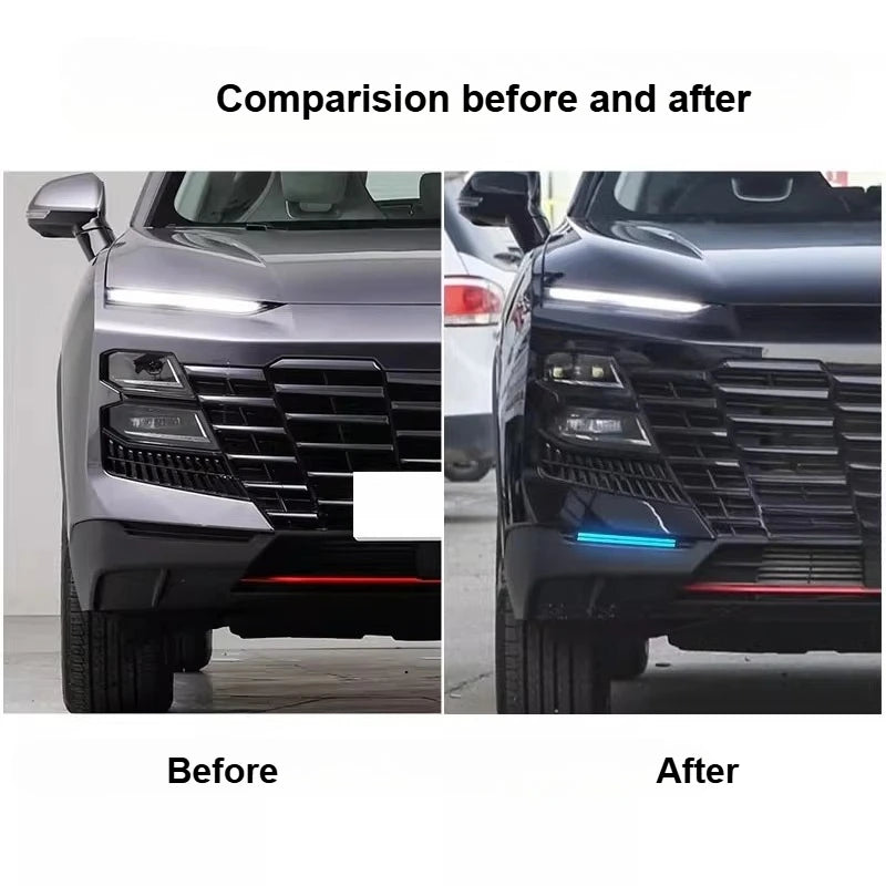 DRL For Jetour Dashing 2021-2024 Car Led Daytime Running Light Dynamic Turn Signal Front Fog Lamp Modification 12V Daylights — view 5