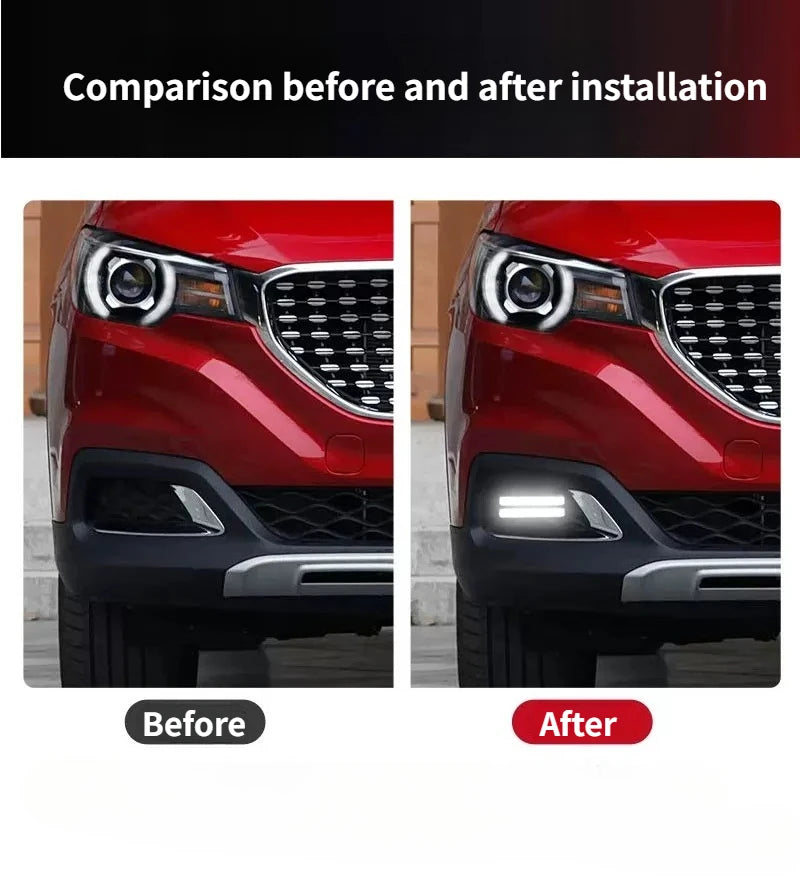 DRL For MG ZS 2017 2018 2019 2020 Car Led Daytime Running Lights Front Fog Lights Modified Driving Dynamic Turn Signal Lamp — view 2