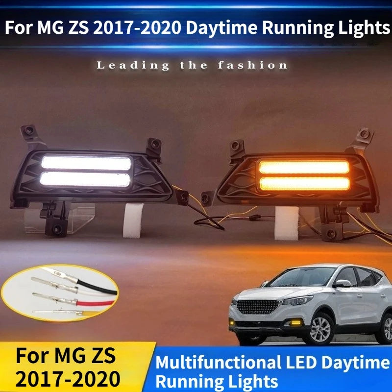 DRL For MG ZS 2017 2018 2019 2020 Car Led Daytime Running Lights Front Fog Lights Modified Driving Dynamic Turn Signal Lamp — view 3