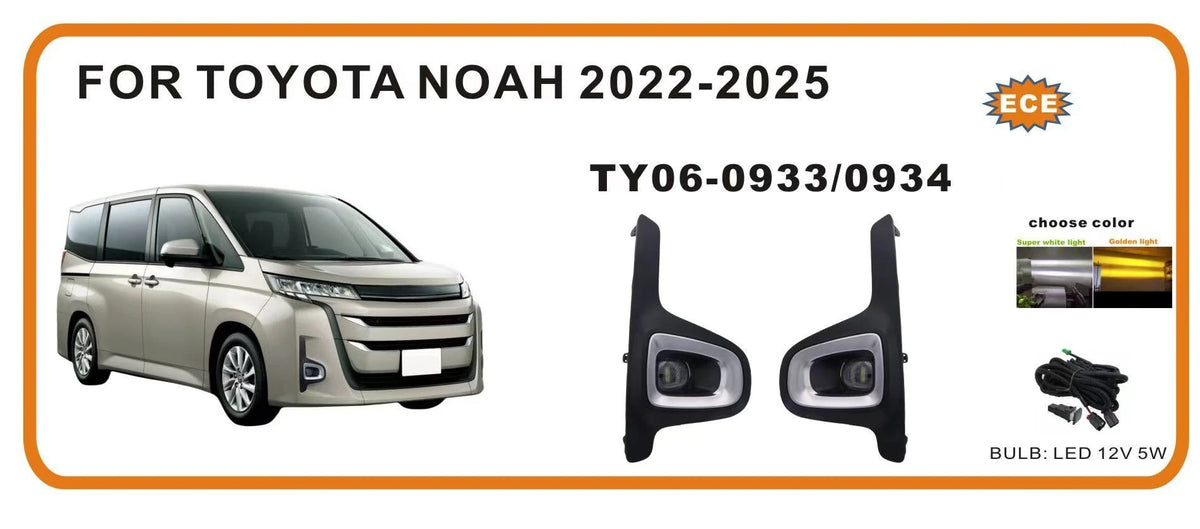 DRL FOR TOYOTA NOAH HYBRID 2022-2025 Car LED Daytime Running Lights Front Bumper Fog Lamp Modification 12V Daylights Accessories — view 2