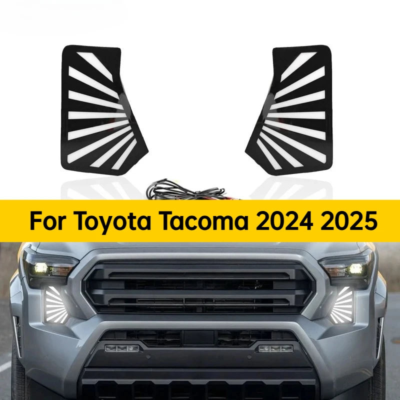 DRL For Toyota Tacoma 2024 2025 Car Led Daytime Running Light Front Fog Lamp Modification Dynamic Turn Signal Accessories — view 1