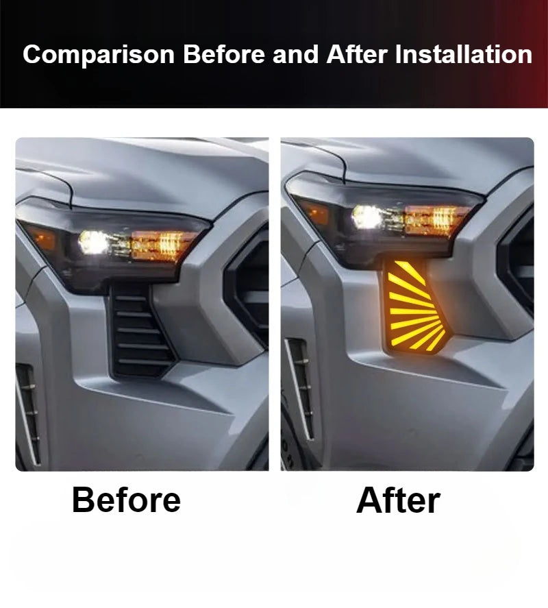 DRL For Toyota Tacoma 2024 2025 Car Led Daytime Running Light Front Fog Lamp Modification Dynamic Turn Signal Accessories — view 4