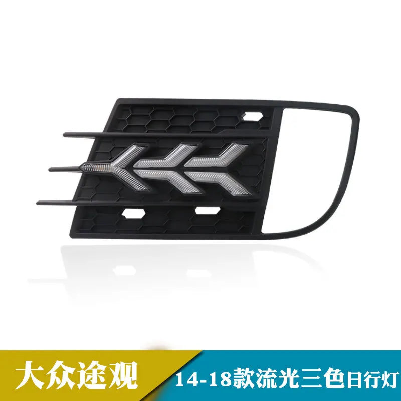 DRL for Volkswagen Tiguan 2014-2018 Car Led Daytime Running Light Modification Streamer Steering Front Fog Light 12V Daylight — view 5