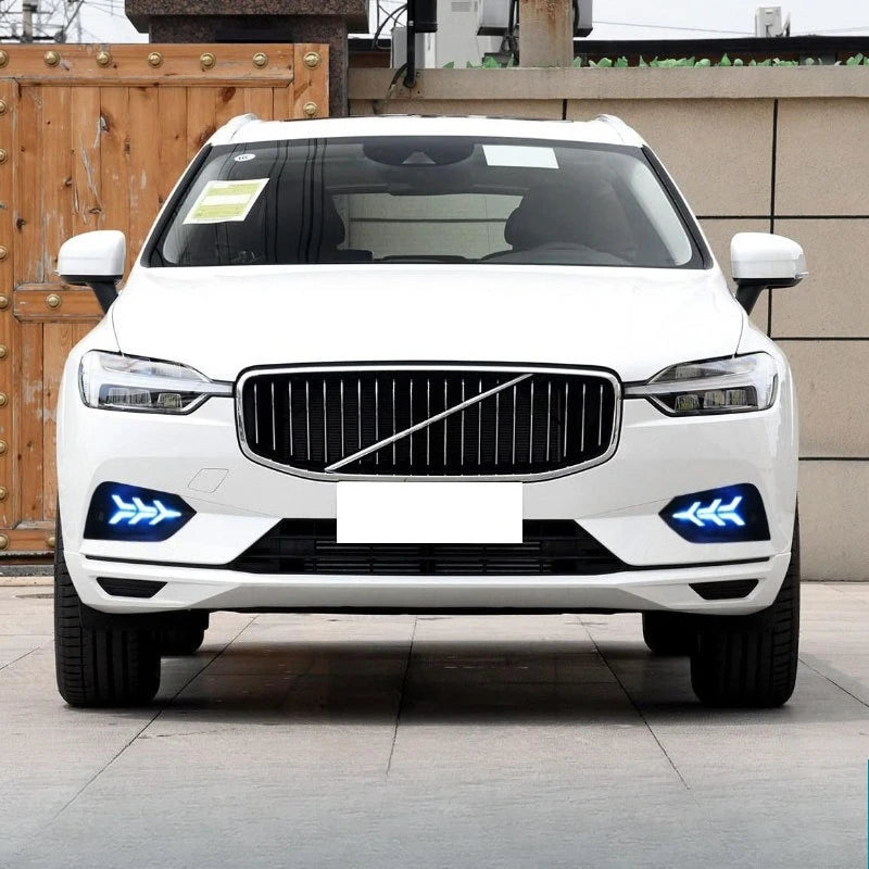 DRL for Volvo XC60 2018-2019 Car Led Daytime Running Light Streamer Steering Front Fog Light Modified 12V Daylights Night Blue — view 3