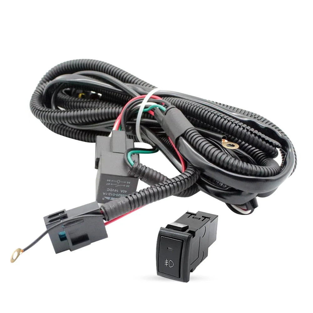 EEMRKE Car Fog Lights Wire Harnesses H11 Connector + Switch for Suzuki SX4 Swift Alto Grand Vitara JT Splash EX Kizashi Vitara — view 1