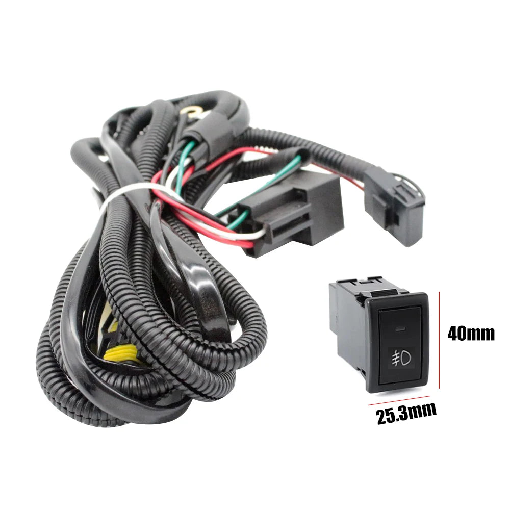 EEMRKE Car Fog Lights Wire Harnesses H11 Connector + Switch for Suzuki SX4 Swift Alto Grand Vitara JT Splash EX Kizashi Vitara — view 2