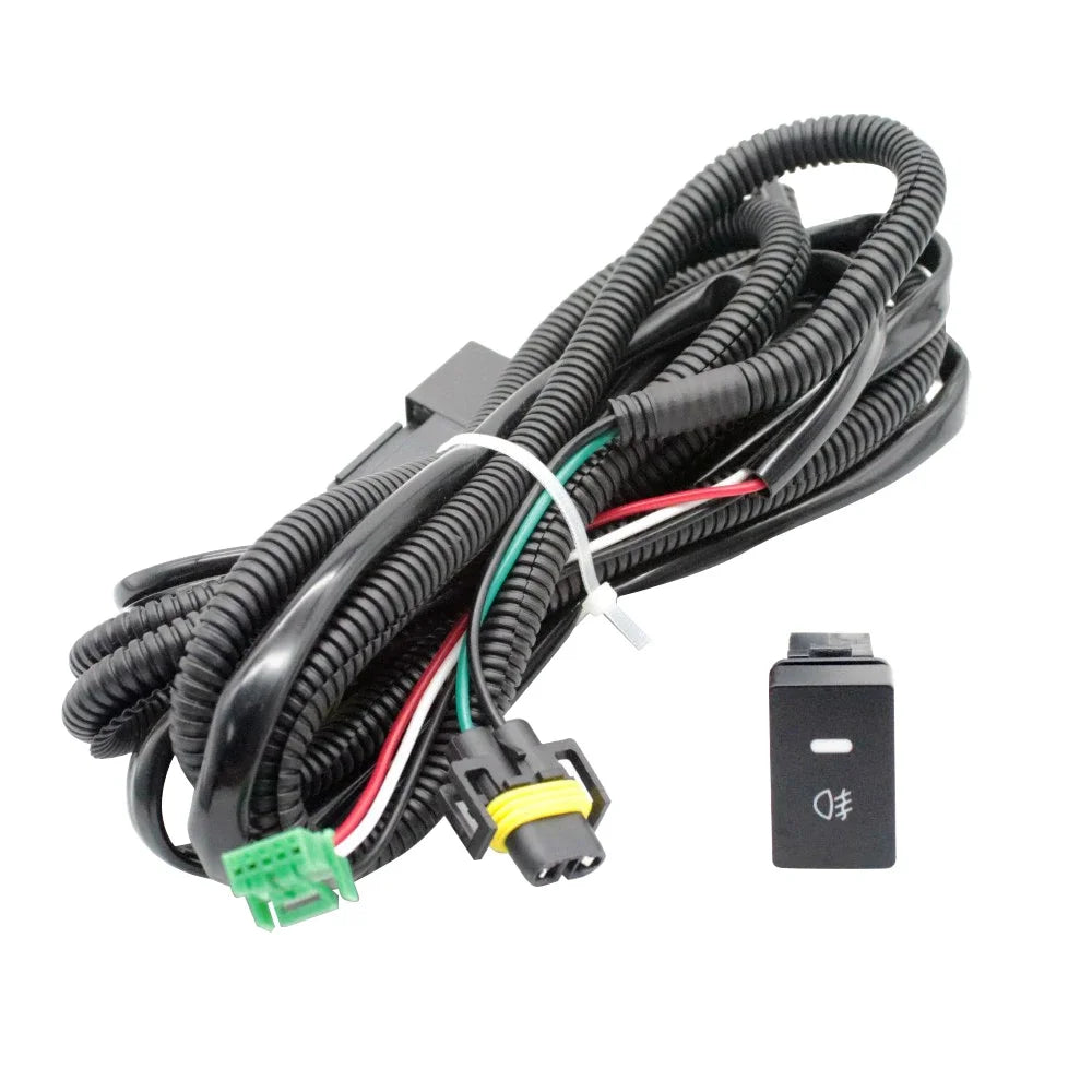 EEMRKE H11 Car Fog Light Harnesses Wiring Sockets Fog Lamp Wire Connector + Switch for Honda Civic 2016-2021 and more — view 2