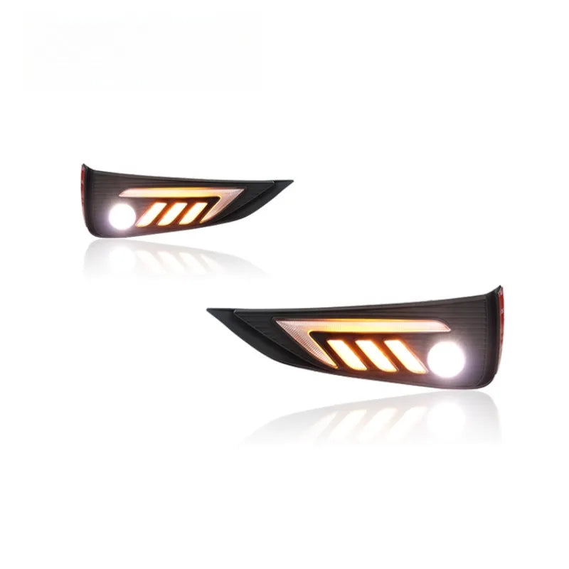 For 2021 MG MG5 1 Pair Car Led Day Running Lights Modified Streaming Light Steering Front Fog Lamp Assembly Night Blue Lights — view 3