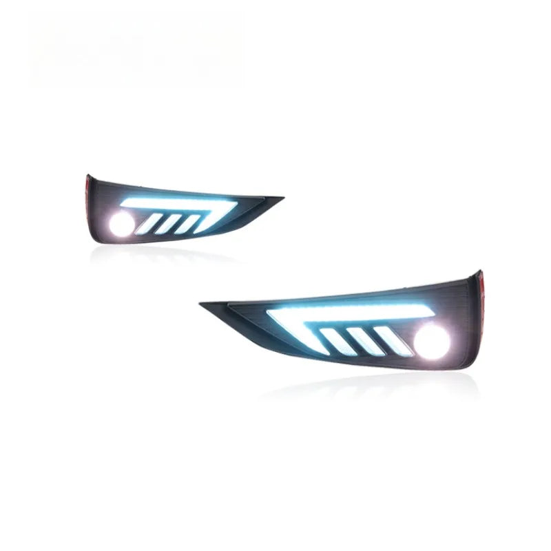 For 2021 MG MG5 1 Pair Car Led Day Running Lights Modified Streaming Light Steering Front Fog Lamp Assembly Night Blue Lights — view 4