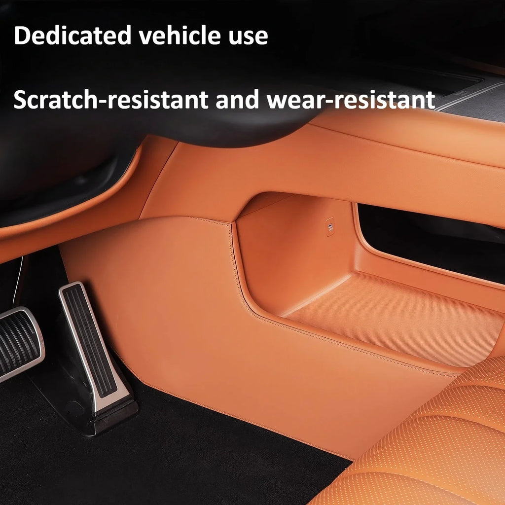 For AITO 8 M8 2025 2Pcs Car Main and Co-Driver Lower Anti-kick Pads Center Console Side Leather Protective Mats Car Accessories — view 2