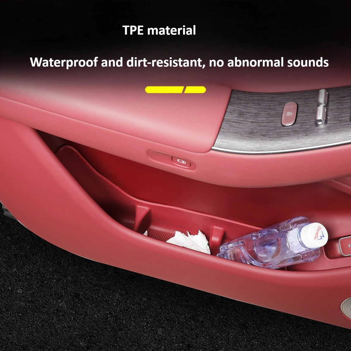 For AITO 8 M8 2025 Car Door Lower Storage Box TPE Four Doors Waterproof Partition Storage Organizer Tray Car Interior Accessorie — view 5